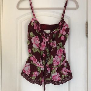 Abercrombie and Fitch tank top with ruffle detailing